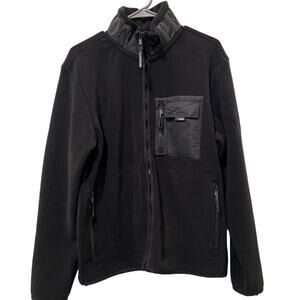 XIOS Fleece Persuasion Zip Up Sweater Jacket Black Size L